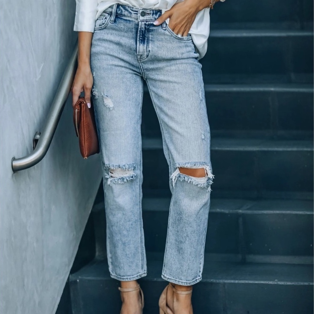 Vici Rory high rise distressed denim